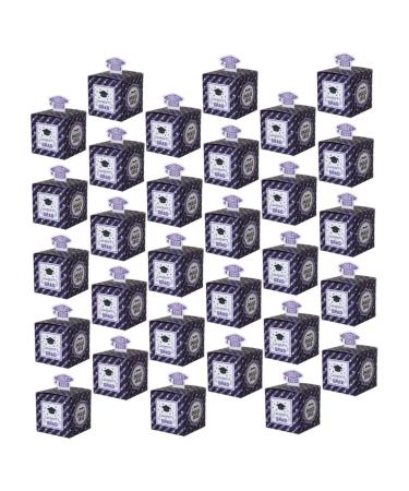 50pcs Boxes Graduation Candy Box Gift Boxes Favor Boxes Graduation Party Favors Party Candy Holder Grad Candy Boxes Candy Supply Graduation Treat Boxes Square Carton Purple Paper 1 count (Pack of 1) Purple