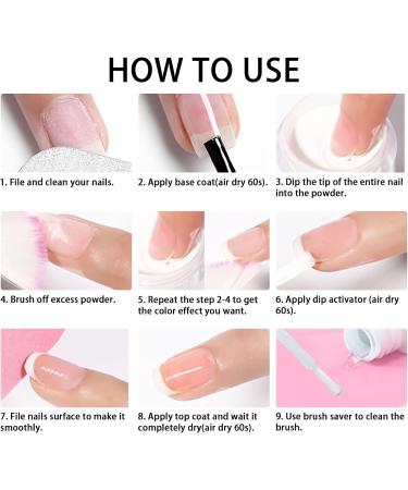 Lofuanna Dip Powder Nail Kit Starter-Red Nail Dipping Powder with Base&Top Coat&Activator&Brush Saver No UV/LED Needed DIY French Nail Art Manicure Easy to Apply for Home or Salon Use 015 - Buy Online on SooperMarket.com