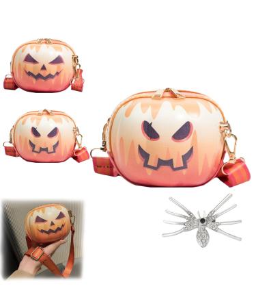 HOPASRISEE Little Pumpkin Halloween Bag Halloween Pumpkin Shoulder Bag Pumpkin Crossbody Bag Halloween Girl Candy Pack