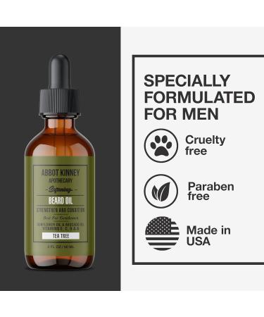 Softening Beard Oil - Strengthen & Condition with Natural Oils | Tea Tree - 2 oz - Buy Online on SooperMarket.com