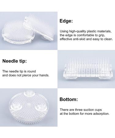 2Pcs Flower Frog Clear Plastic Ikebana Kenzan Frog Japanese Flower Holder for DIY Flower Craft - Buy Online on SooperMarket.com