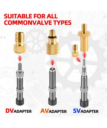 High-Quality Bicycle Valve Adapter Set - 32pc with Sealing Rings & Sorting Box for DV AV SV - International Shipping Available! - Buy Online on SooperMarket.com