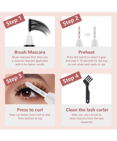 OWill Heated Eyelash Curler with Comb 7 s Quick Heated Lash Curler with 2 Temp Settings USB Rechargeable Electric Eyelash Curler Heated with Intelligent Power-Off Mode for All Eye Shapes and Lashes - Buy Online on SooperMarket.com