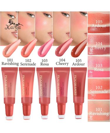 Reddhoon Blush Beauty Wand Matte Cream Face Blush with Cushion Applicator Natural-looking Cheek Tint Blush Lightweight Blendable Blush Stick for Cheek Lip (103 Rosa) - Buy Online on SooperMarket.com
