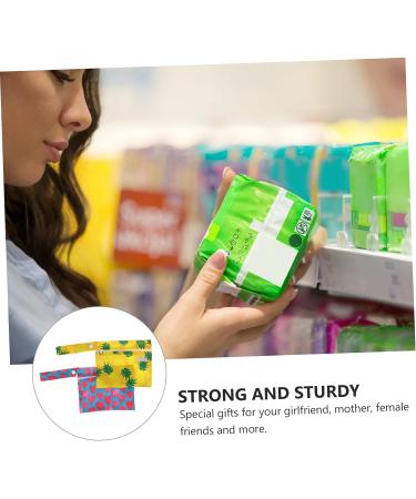 Cabilock Hygiene Bag Set - Period Pad and Tampon Storage Pouch - Portable Makeup and Lip Gloss Organizer - Menstrual Pad and Nursing Cushion Bag - 2 Pack, Assorted Colors - Buy Online on SooperMarket.com