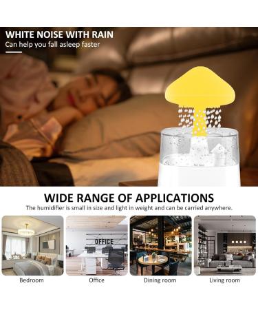 Rain Cloud Humidifier - Colorful Light Aroma Diffuser with 7 Color Changing Lights and Water Drop Sound - White 2 - Buy Online on SooperMarket.com