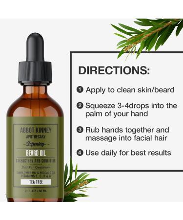 Softening Beard Oil - Strengthen & Condition with Natural Oils | Tea Tree - 2 oz - Buy Online on SooperMarket.com