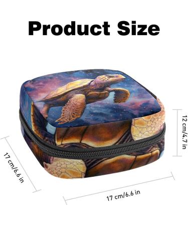 Galaxy Turtle Sanitary Napkin Storage Bag | Period Pouch for Women & Teen Girls | Nursing Pad & Menstrual Cup Holder | Multi-colored | 1Pc - Buy Online on SooperMarket.com