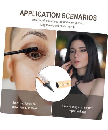 Mikinona Lash Accessories 3pcs Eyeliner Eyelash Tool Smudgeproof Lining Pens Makeup Supplies Printing Miss Gold and Silver - Buy Online on SooperMarket.com