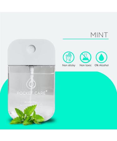 Pocket Care Mint Hand Sanitizer Spray 45ml | Organic & Natural Travel Size Hand Spray | Refreshing Mint Scent - Travel Accessories - Buy Online on SooperMarket.com