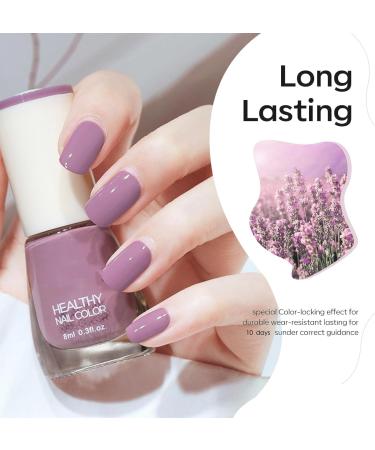 Purple Nail Polish Nail Varnish Lilac Lavender Violets Pale Purple Quick Dry Natural Long Lasting No Need Baking Nail Polish for Christmas DIY Nail Art - Buy Online on SooperMarket.com