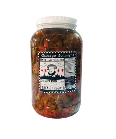 Gourmet Hot Giardiniera Gallon In Olive Oil Hand Made 128 fl oz