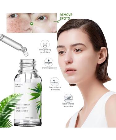TBeautfave Vitamin C Serum for Face Vit C Serum With Hyaluronic Acid Facial Serums Face Serum for Women & Men Brightening Anti Aging Wrinkles Fine Lines & Dark Spots Skincare 30ml - Buy Online on SooperMarket.com