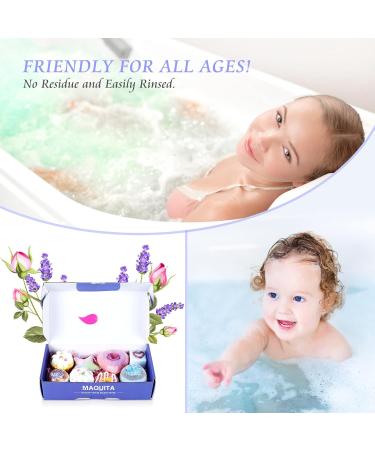 Bathing Bombs Gift Set - 8 Pieces for Mental Relaxation & Stress Relief | Perfect Valentine's Birthday & Christmas Gifts for Women - Buy Online on SooperMarket.com