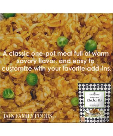 Jain Family Foods Khichdi Kit - Plant-Based Vegan Ayurvedic Meal with Spices - 7.4oz Homemade Kitchari - Buy Online on SooperMarket.com