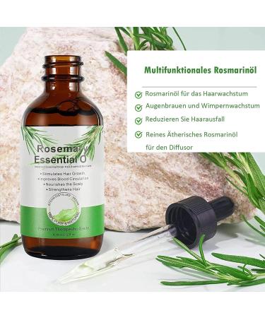 Rosemary Essential Oil for Hair Growth | Natural Hair Loss Solution & Aromatherapy - 60ml - Buy Online on SooperMarket.com