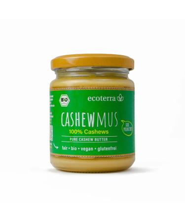 ecoterra organic cashew butter | 100% cashews | vegan | gluten-free | Fairtrade | 250 g