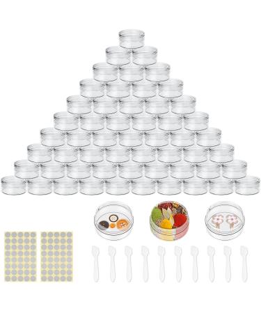 70 Pcs Cosmetic Jars 5 ML Sample Pots For Cosmetics Travel Pots For Cream Travel Pots For Toiletries Travel Pot Cosmetic Pots For Women (70 transparent)