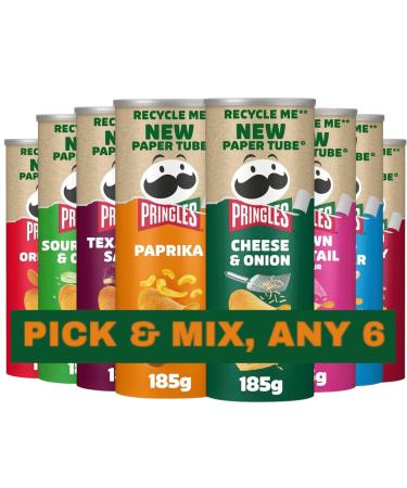 Potato Sharing Crisps Bundle with Pringles Flavoured Snacks | Pick & Mix Any 6 | Choose your Own Flavours