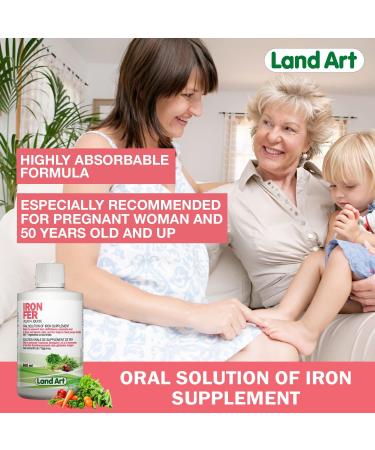 Liquid Iron with Vitamin C Supplement 500ml Added Vitamin C - Maximum Absorption - Vegetarian - Non-GMO Gluten Free No Sugar Added - Made in Canada - Buy Online on SooperMarket.com