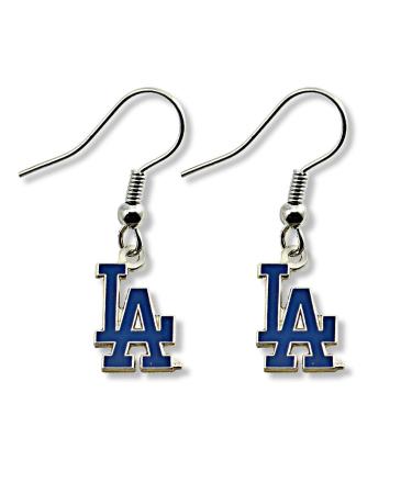 MLB Los Angeles Dodgers "LA" Script Logo Dangler Earrings