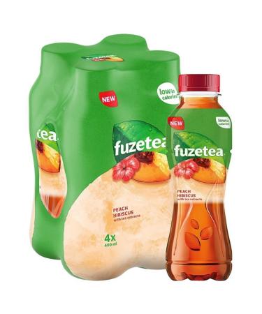 Fuze Tea Peach Hibiscus 4 x 400ml Peach and Hibiscus