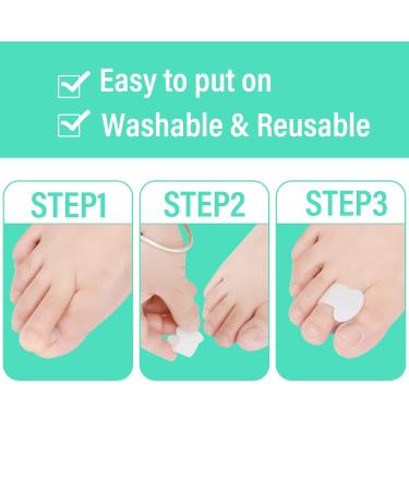 DYKOOK Toe Separator 10-Pack - Gel Toe Spacers for Overlapping Toe, Bunion Corrector - Women's Toe Straightener for Pain Relief and Comfort - Buy Online on SooperMarket.com
