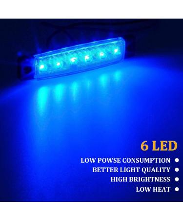 10Pcs Blue LED Boat Interior Lights | Marine Courtesy Lighting for Fishing Pontoon Kayak Yacht Sailboat | Waterproof Deck Transom Cockpit Navigation Strip - Buy Online on SooperMarket.com