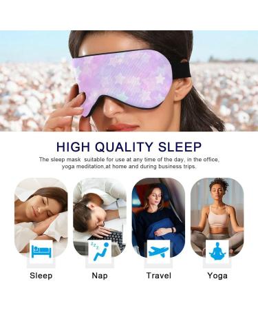 Haskirky Light Blocking Eye Mask - Breathable & Adjustable for Men and Women | Ideal for Travel, Yoga, Meditation, Office, Deep Sleep | Comfortable & Smooth with Stars Bokeh Design - Buy Online on SooperMarket.com