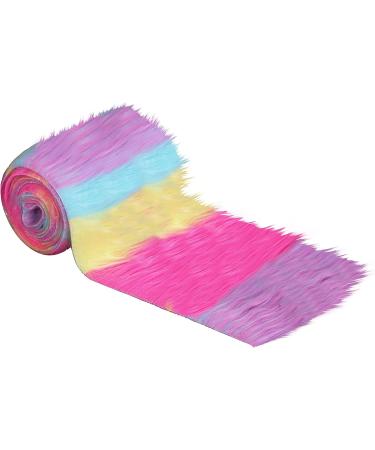 FabricLA Shaggy Faux Fur Roll - 4 X 60 Inches Trim Fur Rolls - Pastel Patch - DIY Crafts, Costume Design, Decoration - Buy Online on SooperMarket.com