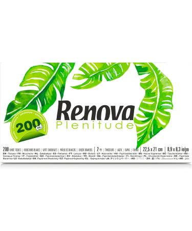 Buy Renova Face Tissues - 200 Pack | Soft & Strong Facial Tissues for All Skin Types | International Shipping Available - Buy Online on SooperMarket.com