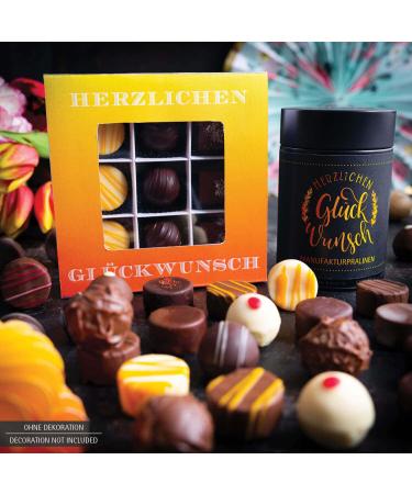 Hallinger's Handmade Pralines - Alcohol-Free Cocoa Chocolate Gift Can | Perfect Mother's Day & Father's Day Ideas | 150g Gourmet Chocolates - Buy Online on SooperMarket.com