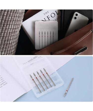 Lusofie 6Pcs Flame Nail Drill Bits Set Cuticle Drill Bit 3/32 Diamond Carbide Cuticle Remover Drill Bits for Nails Professional Cuticle Clean Nail Drill Bit Remove Cuticle Dead Skin Cleaner Tool - Buy Online on SooperMarket.com