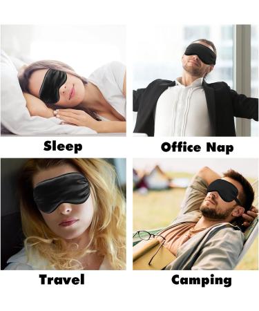 Silk Sleep Mask Eye Cover for Women and Men - Soft Satin Blindfold for Comfortable Sleep and Travel - Buy Online on SooperMarket.com