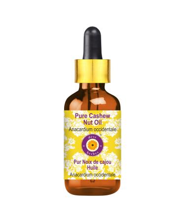 Dev Herbes Pure Cashwnuss Oil (Anacardium Occidentale) with glass dropper 100% natural therapeutic quality 100ml (3.38 OZ) 100 ml (1 Pack)
