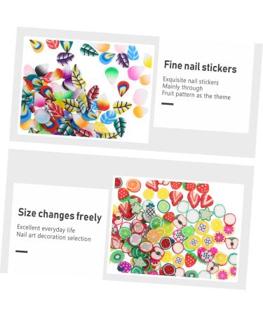 Mikinona 4 Packs Nail Art Polymer Clay Fruit Nail Art Slice Diy Nail Decoration Supplies Craft Making Beads Fruit Pattern Nail Decorations Nail Art Craft Suite Manicure Resin 3d - Buy Online on SooperMarket.com