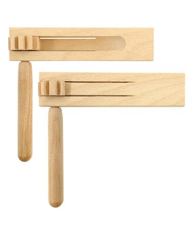 2 pieces of wooden ratchet noises maker wood spinning ratchet noise maker wood rattle ratchet musical instrument for children for games parties events sporting events