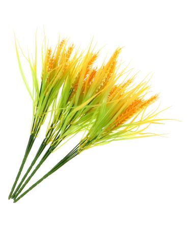 Zerodeko 4pcs Simulated Ears of Wheat Dried Wheat Stems Wheat Floral Arrangement Wheat Bouquets Fall Decorations Dry Flowers for Decoration Dried Wheat Sheaves Home Artificial Plastic Plant