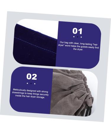 Baluue 10 Pcs Storage Bag Practical Storage Pouch Smooth Hair Dryer Bag Portable Hair Dryer Flocking Cloth - Buy Online on SooperMarket.com