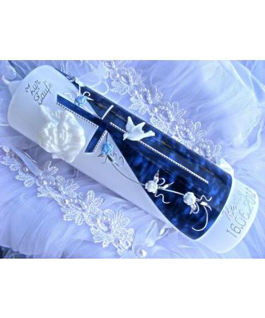 kerzenzauber-lusine VT-09 Baptism/Communion candle for boys and girls 250/70 mm including accessories for self-labeling
