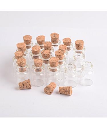 50pcs 0.5ml Glass Bottles with Cork - Mini Transparent Hanging Bottles for Essential Oils & Crafts - Buy Online on SooperMarket.com