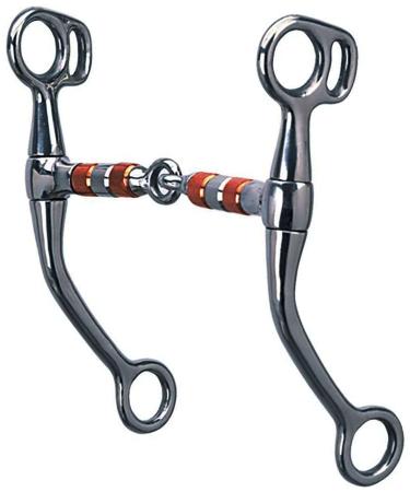 CHALLENGER Tom Thumb Stainless Steel Copper Rollers Shank Training Horse Bit 5" Mouth 35442