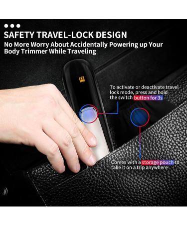 Body Hair Trimmer for Men | Waterproof Electric Groin Shaver with LED Light - Male Grooming Kit - Buy Online on SooperMarket.com