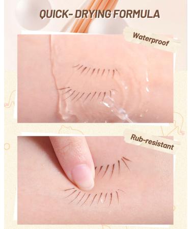Ailevant Double Tip Lower Eyelash Pencil - Smudge Proof Waterproof Precision Liquid Eyeliner - Dark Brown - 2 PCS - Buy Online on SooperMarket.com