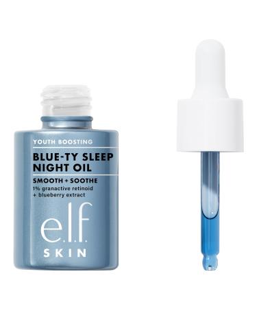 e.l.f. SKIN Youth Boosting Blue-ty Sleep Night Oil Gentle Overnight Face Oil Nourish Skin Lightweight Formula Vegan & Cruelty-Free