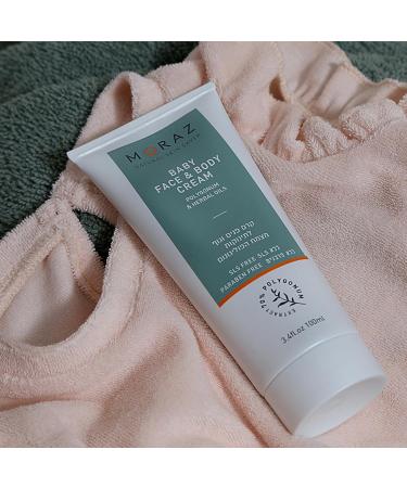 Moraz Baby Face and Body Cream - Soothing Baby Skin Care with Jojoba Oil | 3.4 oz - Prevent Dry Skin & Irritation - Buy Online on SooperMarket.com
