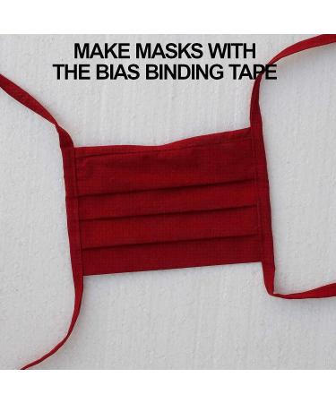 Double Fold Bias Tape 1/2 inch - 55 Yards Wine Red with 4 Fabric Chalks | Sewing Crafts Accessories - Buy Online on SooperMarket.com