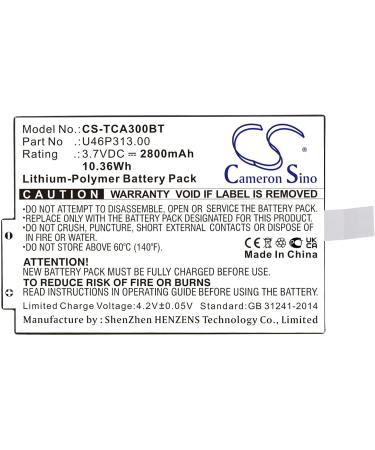 3.7V TCA300COM High-Performance Replacement Battery for Xfinity iControl - 2800mAh Capacity International Shipping Available - Buy Online on SooperMarket.com