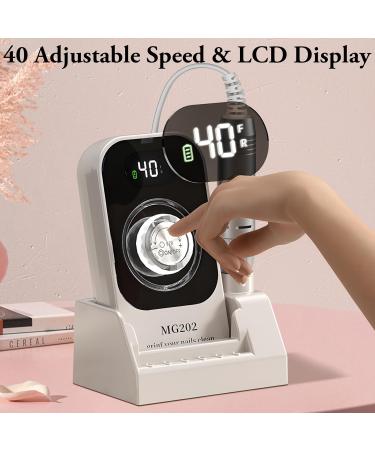 Aedcbaide Electric Nail File Nail Drill Set Professional 40000RPM Nail Files Kit Adjustable Speed LCD Display Manicure Pedicure Polishing for Acrylic Nails and Gel Nails 7 Drills & 6 Sanding Belts - Buy Online on SooperMarket.com