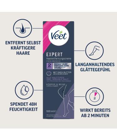 Veet Expert Cold Wax Strips for Body & Legs - Sensitive Skin Hair Removal - 10 Double Strips (20 Stripes) - International Shipping Available - Buy Online on SooperMarket.com